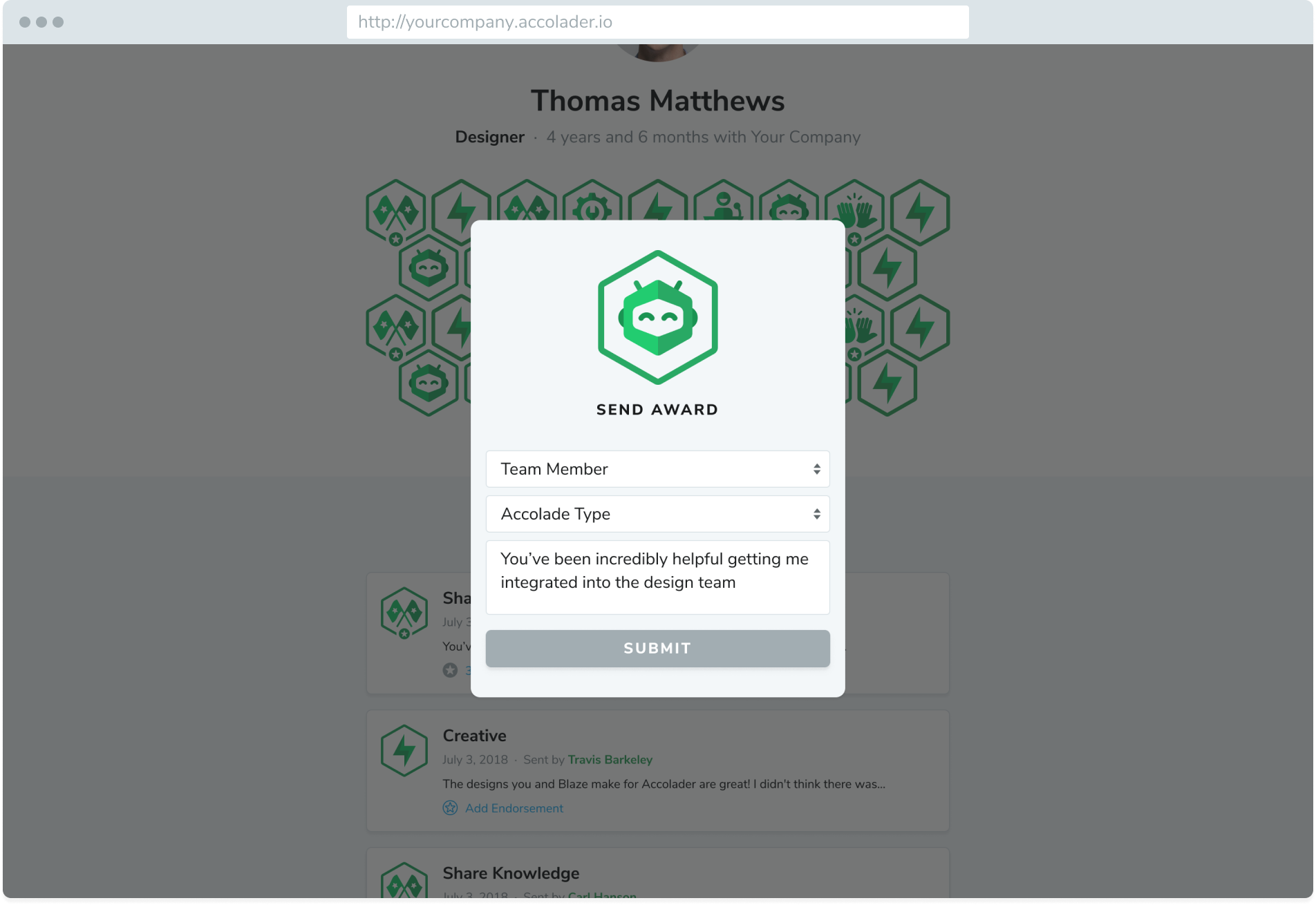 screenshot of Accolader