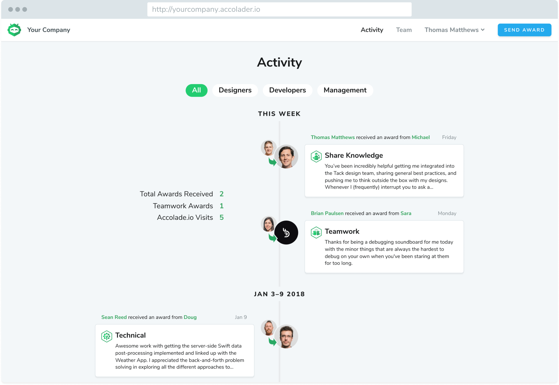 screenshot of Accolader