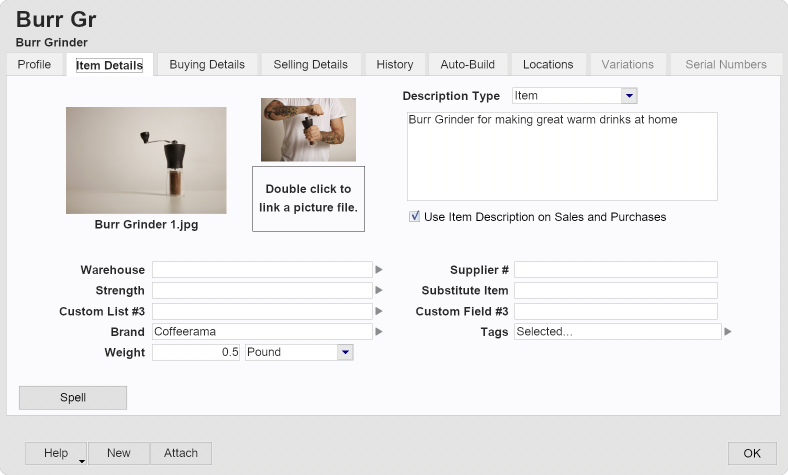 screenshot of AccountEdge