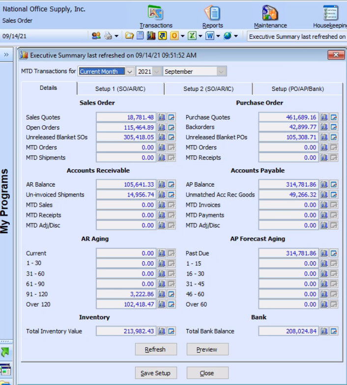 screenshot of AccountMate