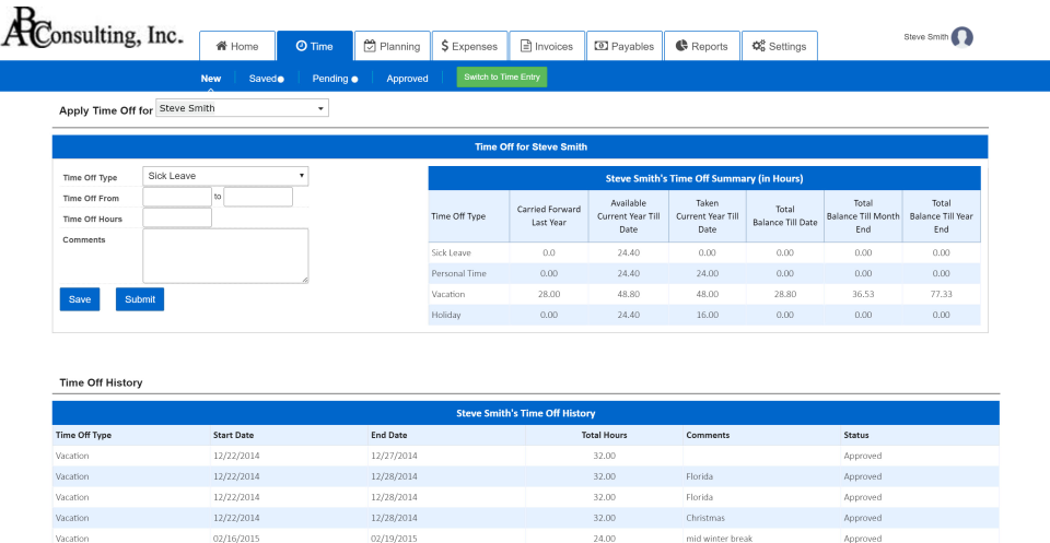 screenshot of AccountSight