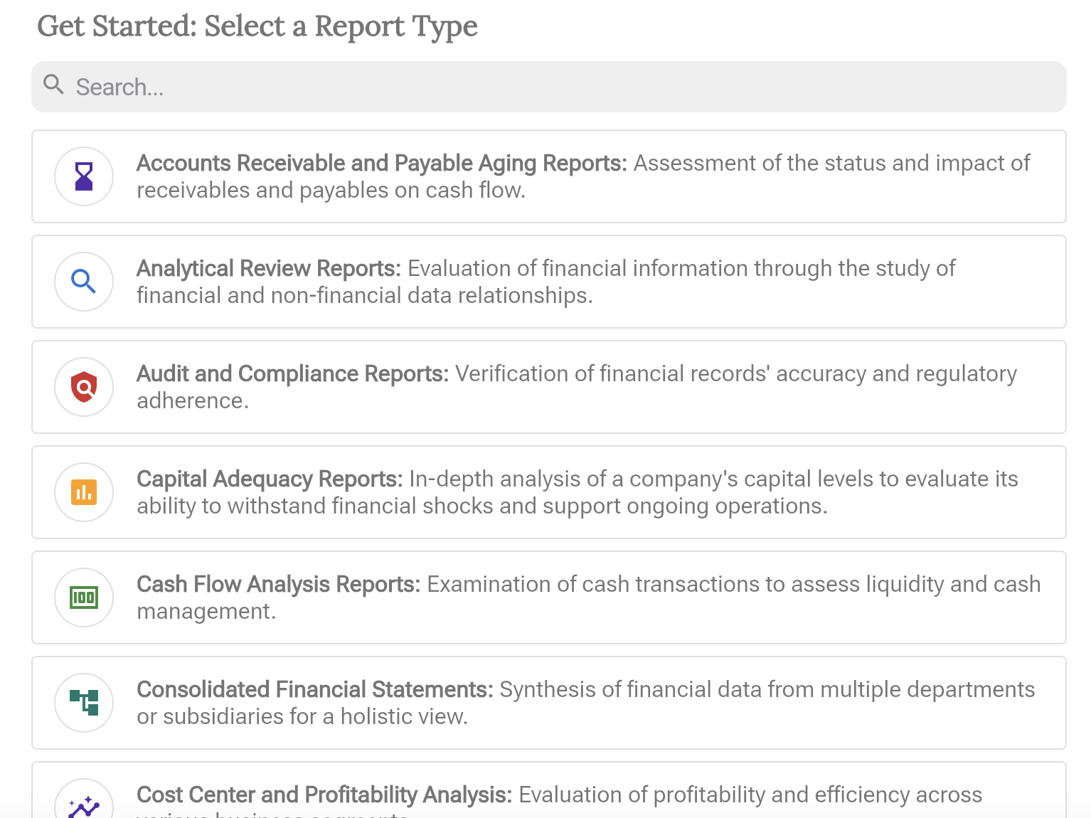screenshot of Accountail