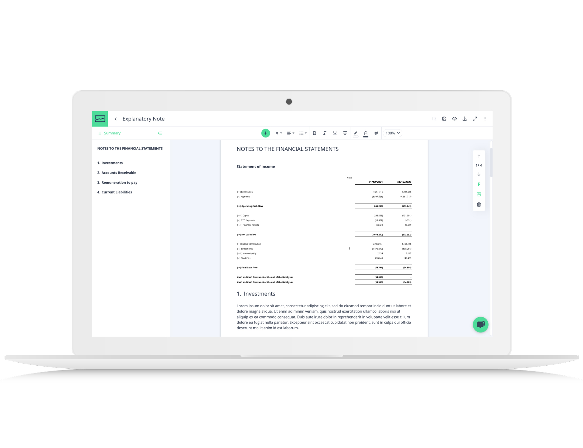 screenshot of Accountfy