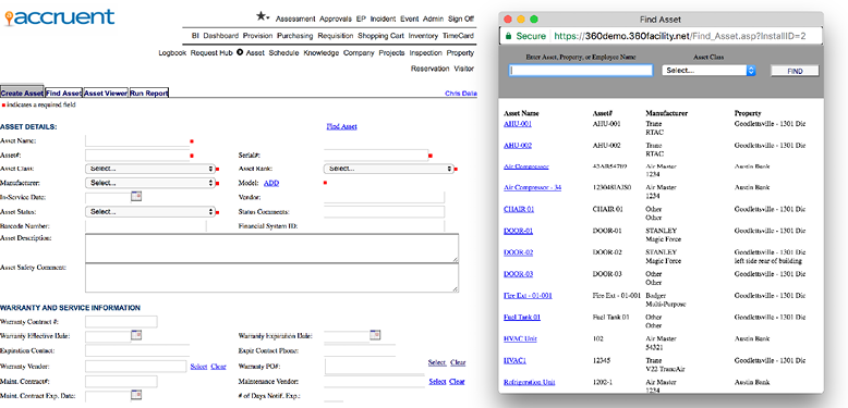 screenshot of Accruent