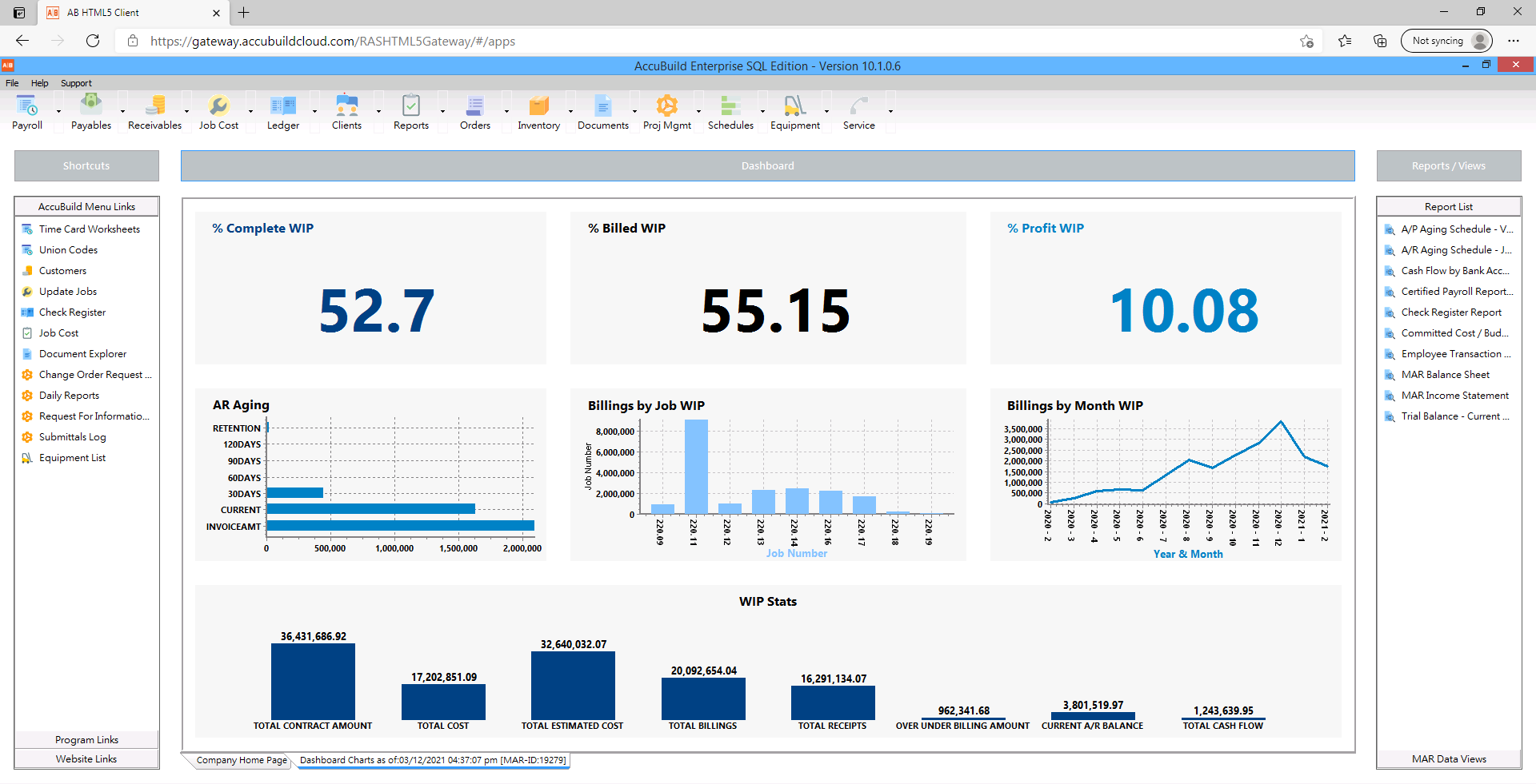 screenshot of AccuBuild
