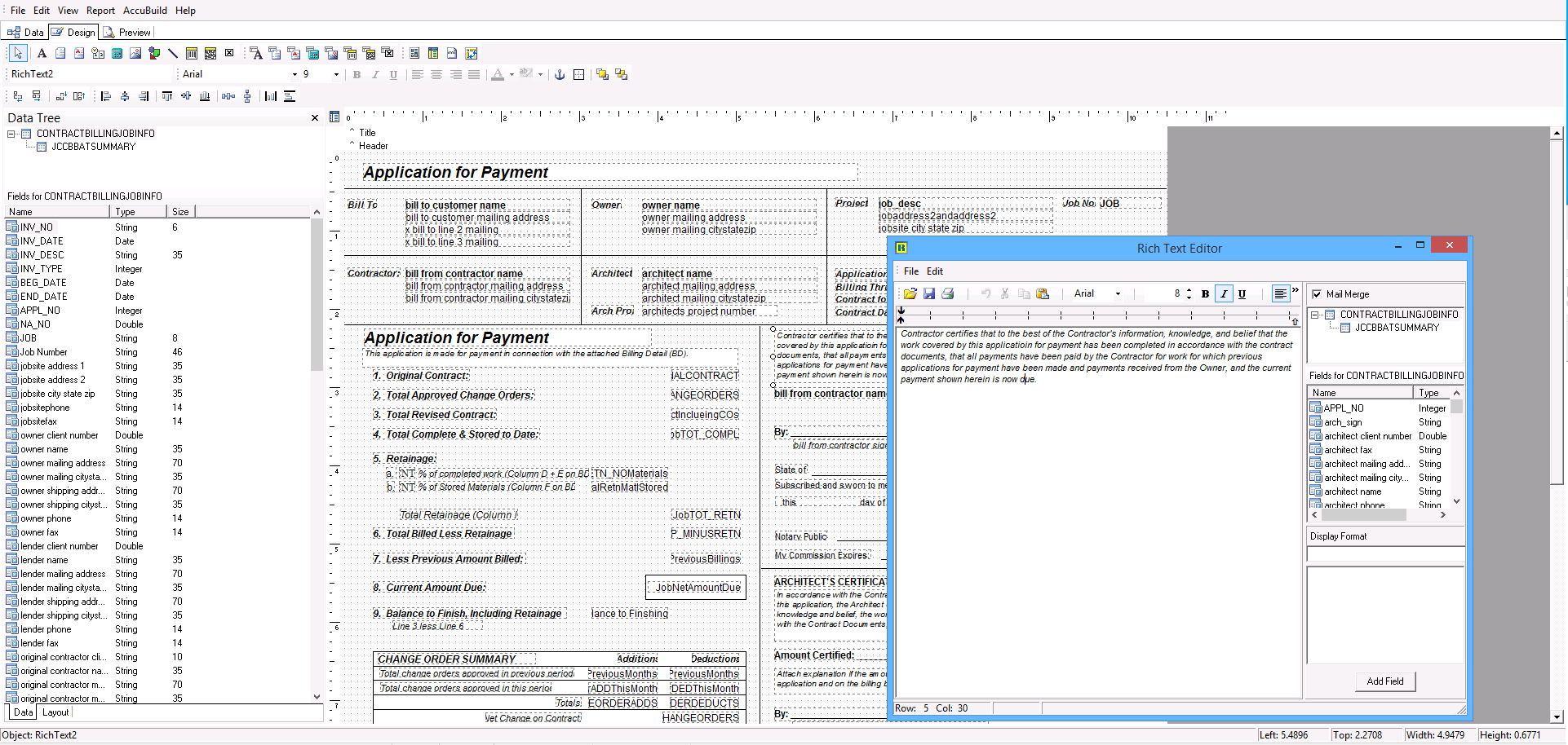 screenshot of AccuBuild
