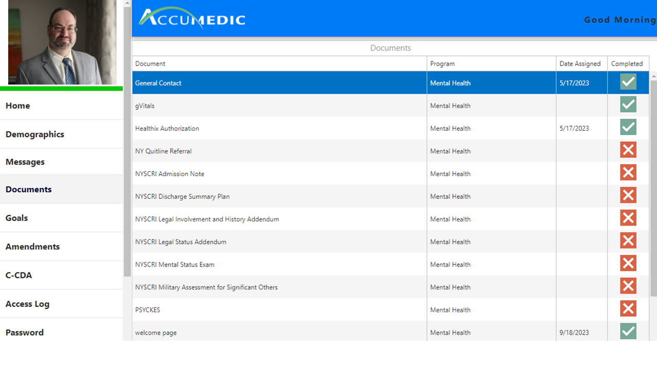screenshot of AccuMed