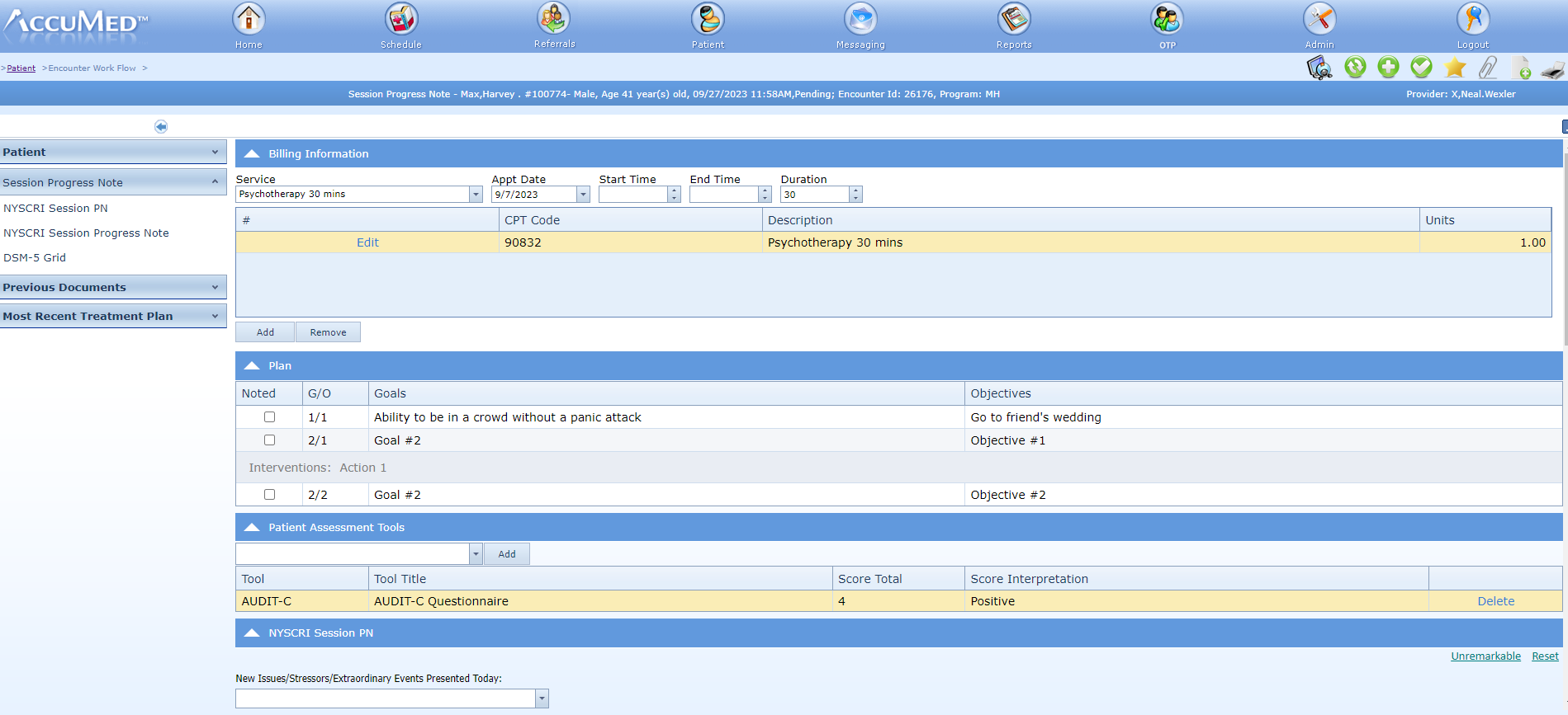 screenshot of AccuMed