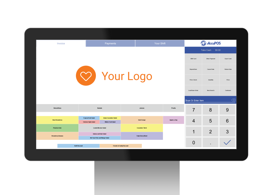 screenshot of AccuPOS