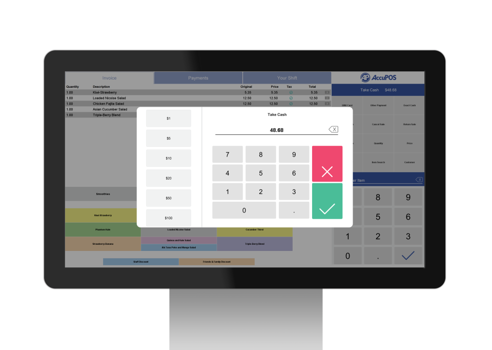 screenshot of AccuPOS
