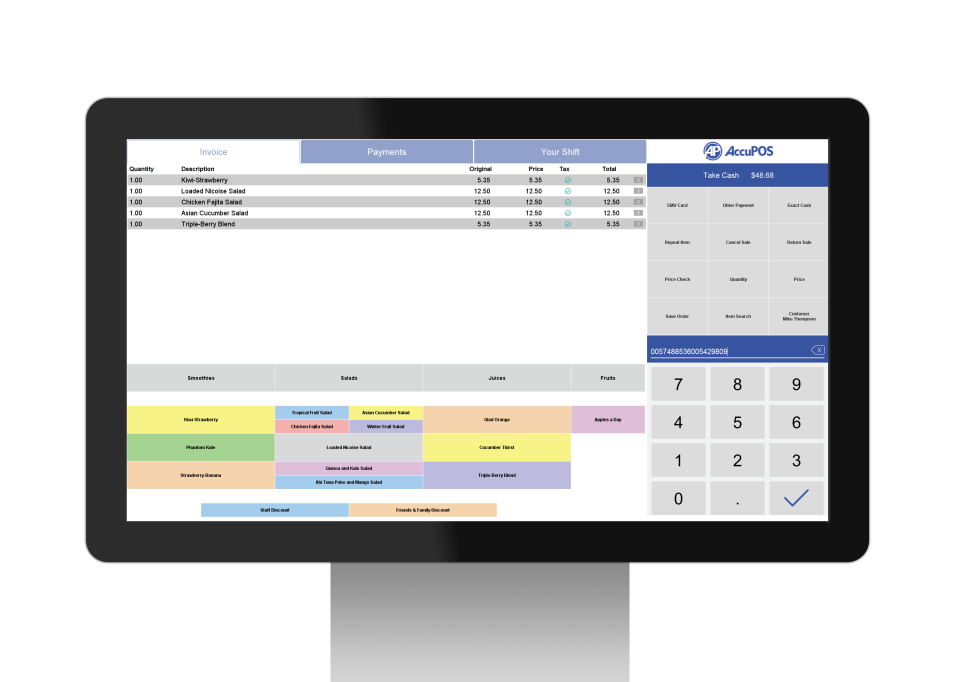 screenshot of AccuPOS