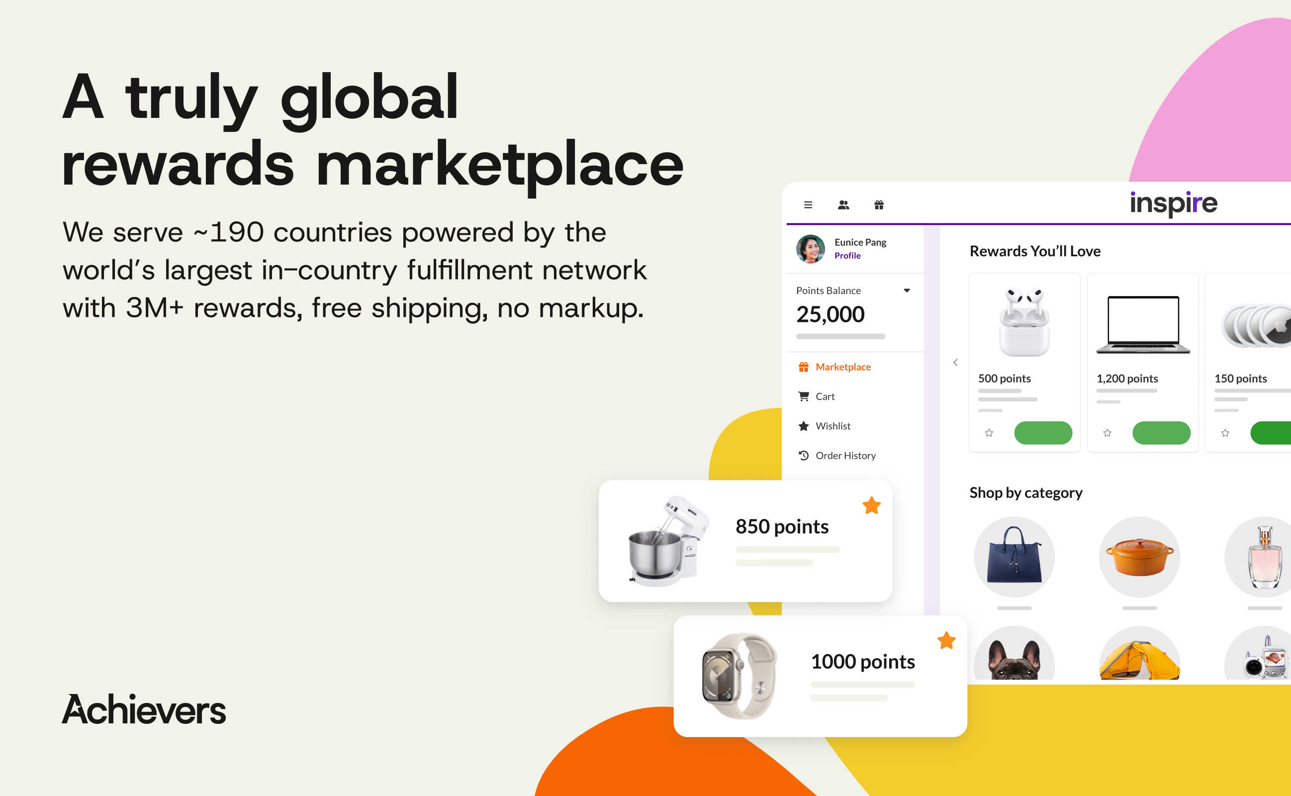 screenshot of Achievers