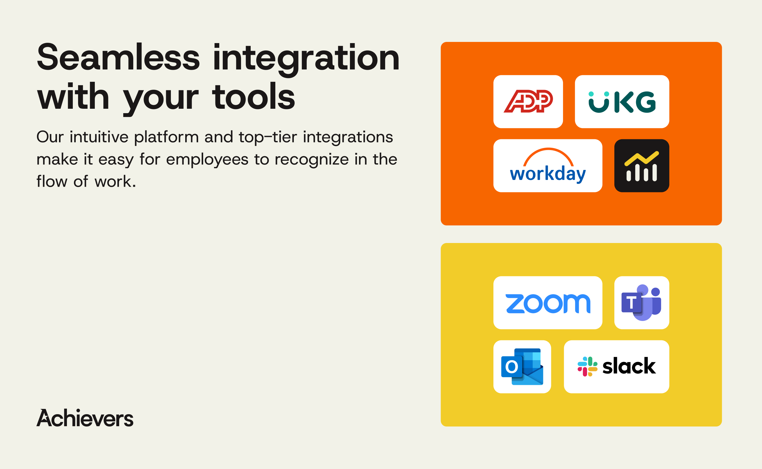 screenshot of Achievers