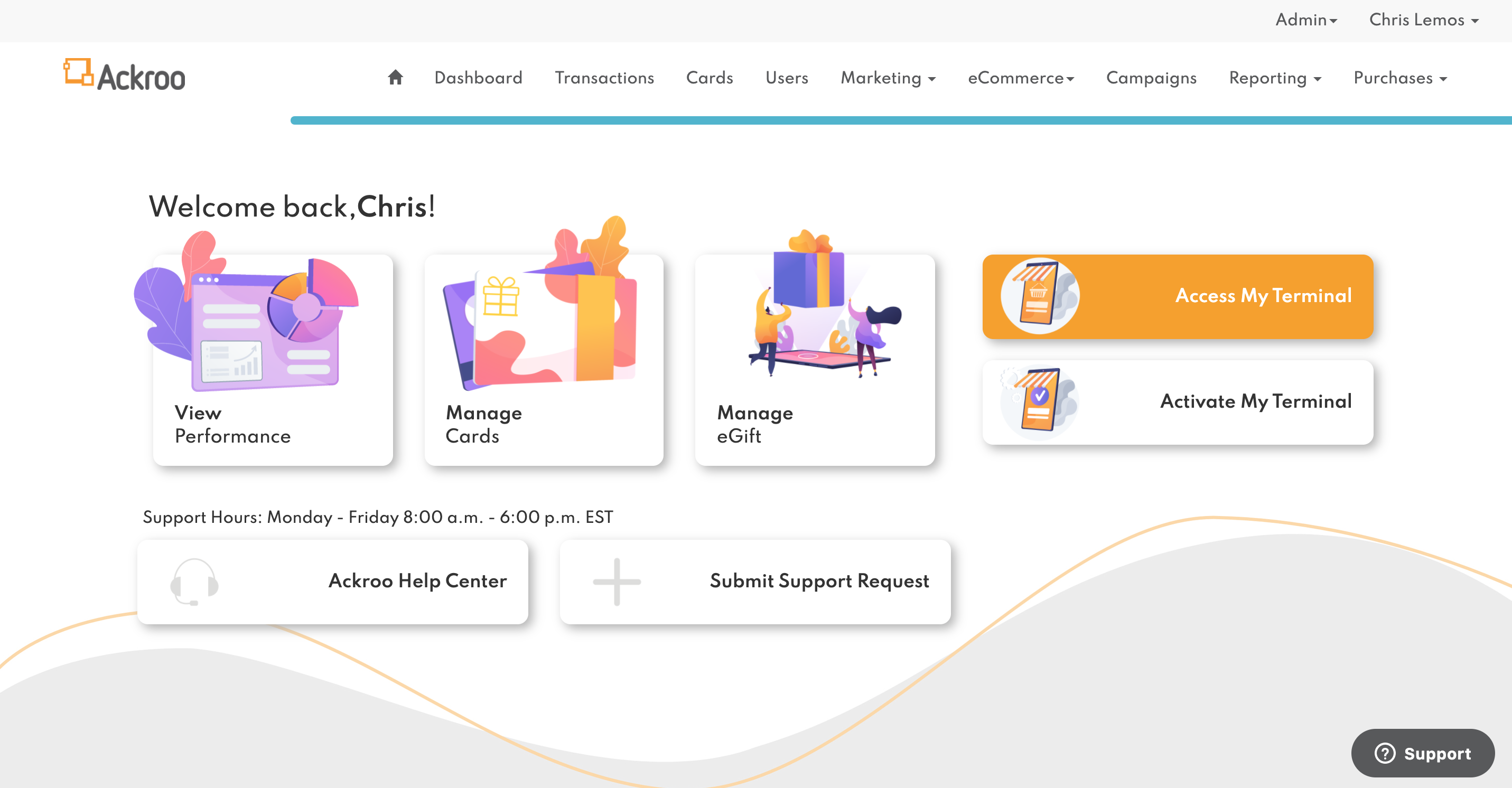 screenshot of Ackroo