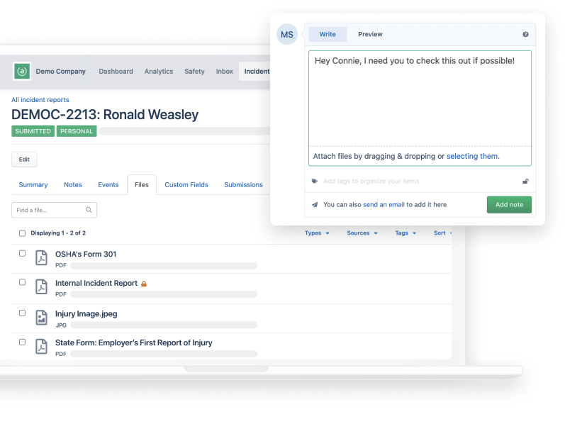 screenshot of Aclaimant