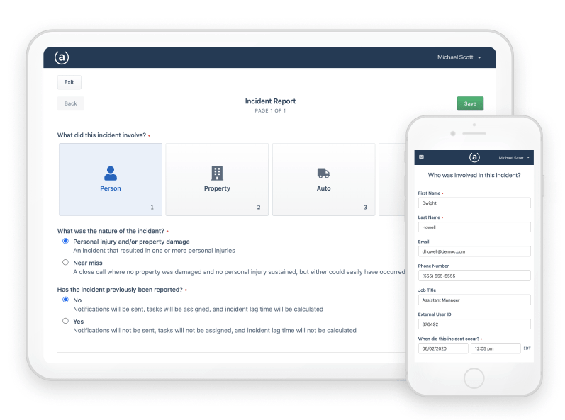 screenshot of Aclaimant
