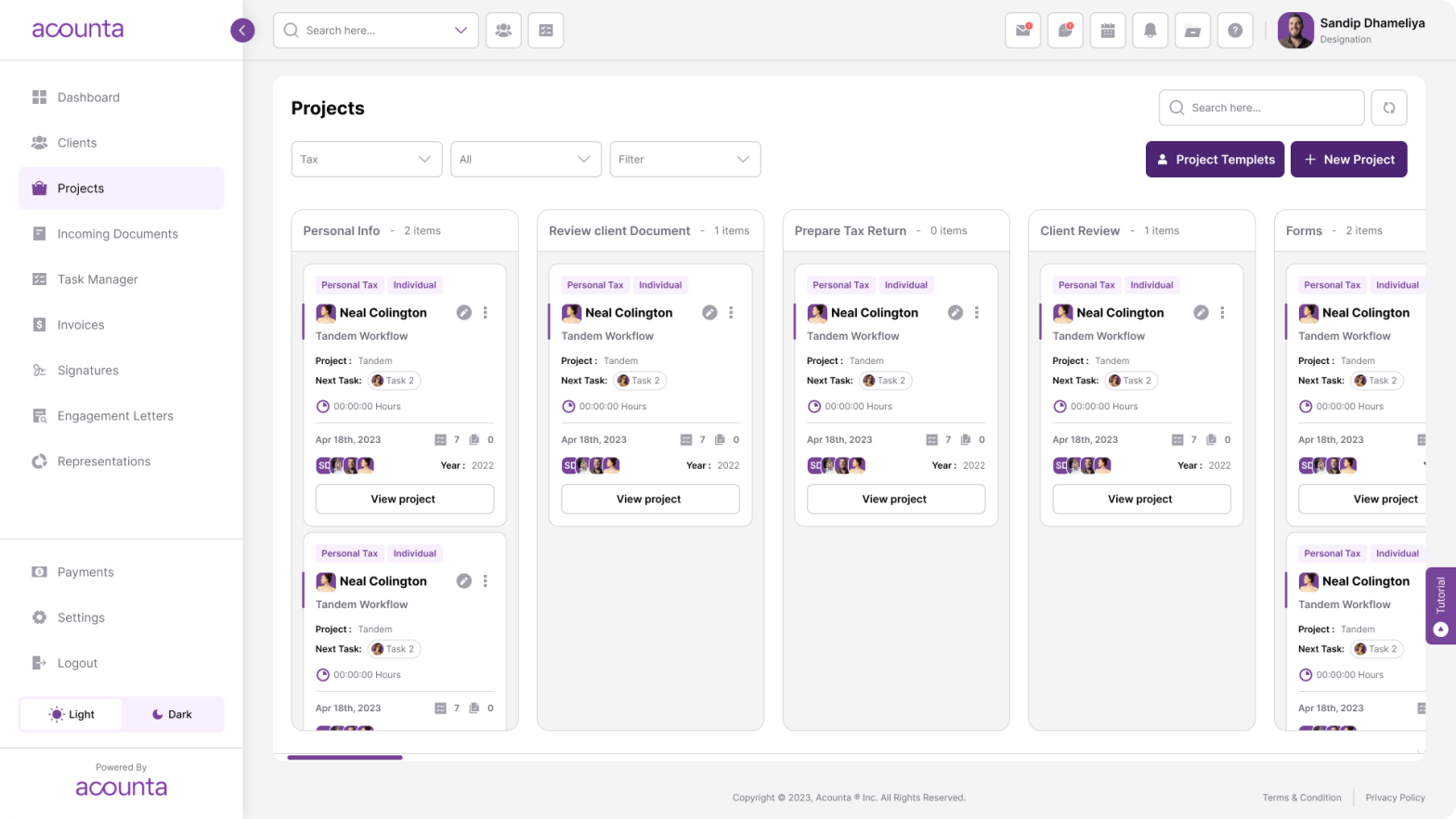 screenshot of Acounta