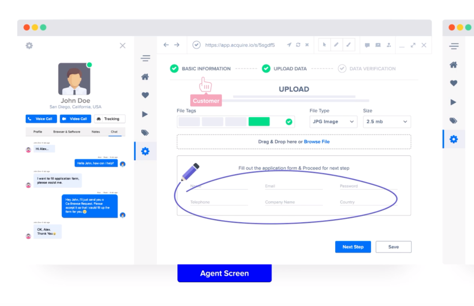 screenshot of Acquire