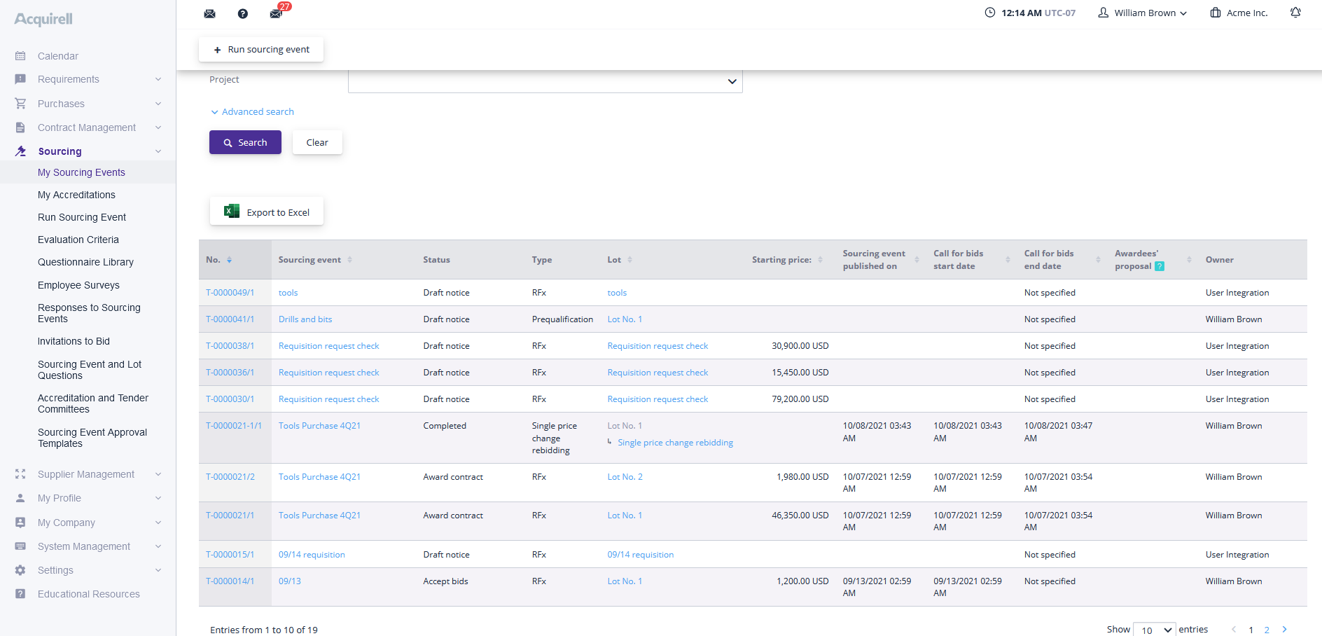 screenshot of Acquirell