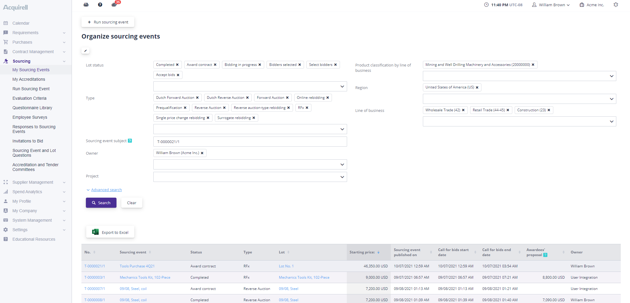 screenshot of Acquirell
