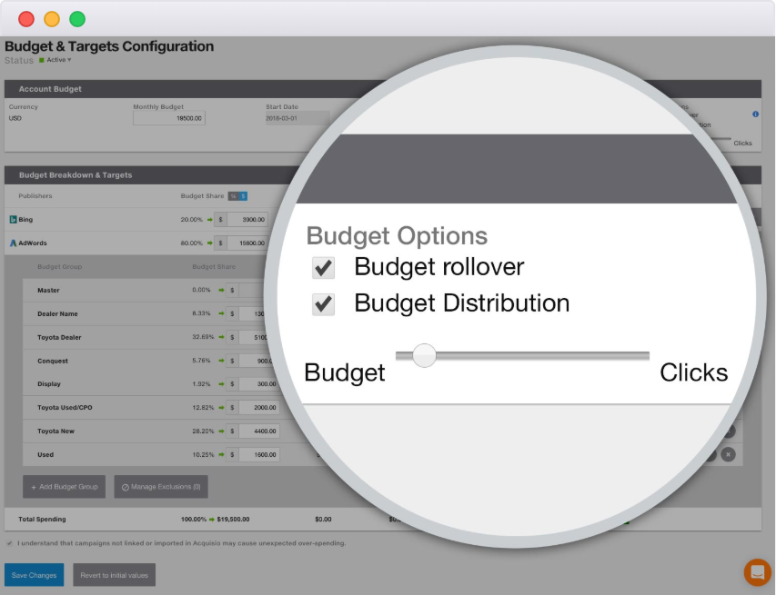 screenshot of Acquisio