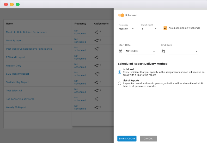 screenshot of Acquisio