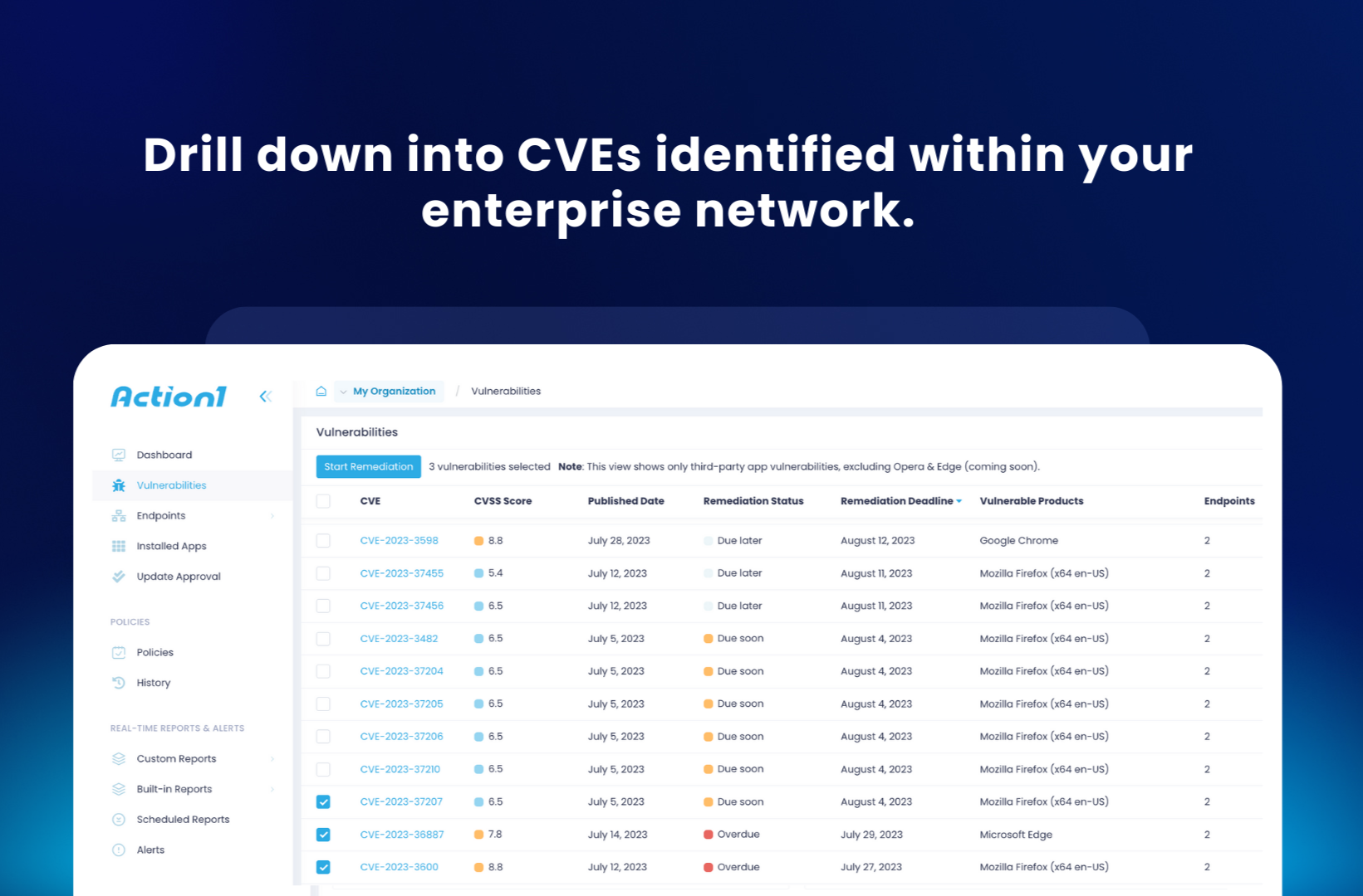 screenshot of Action1