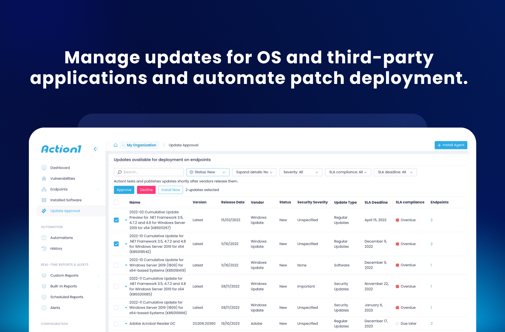 screenshot of Action1