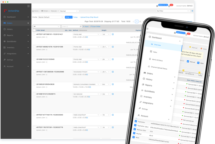 screenshot of ActionShip