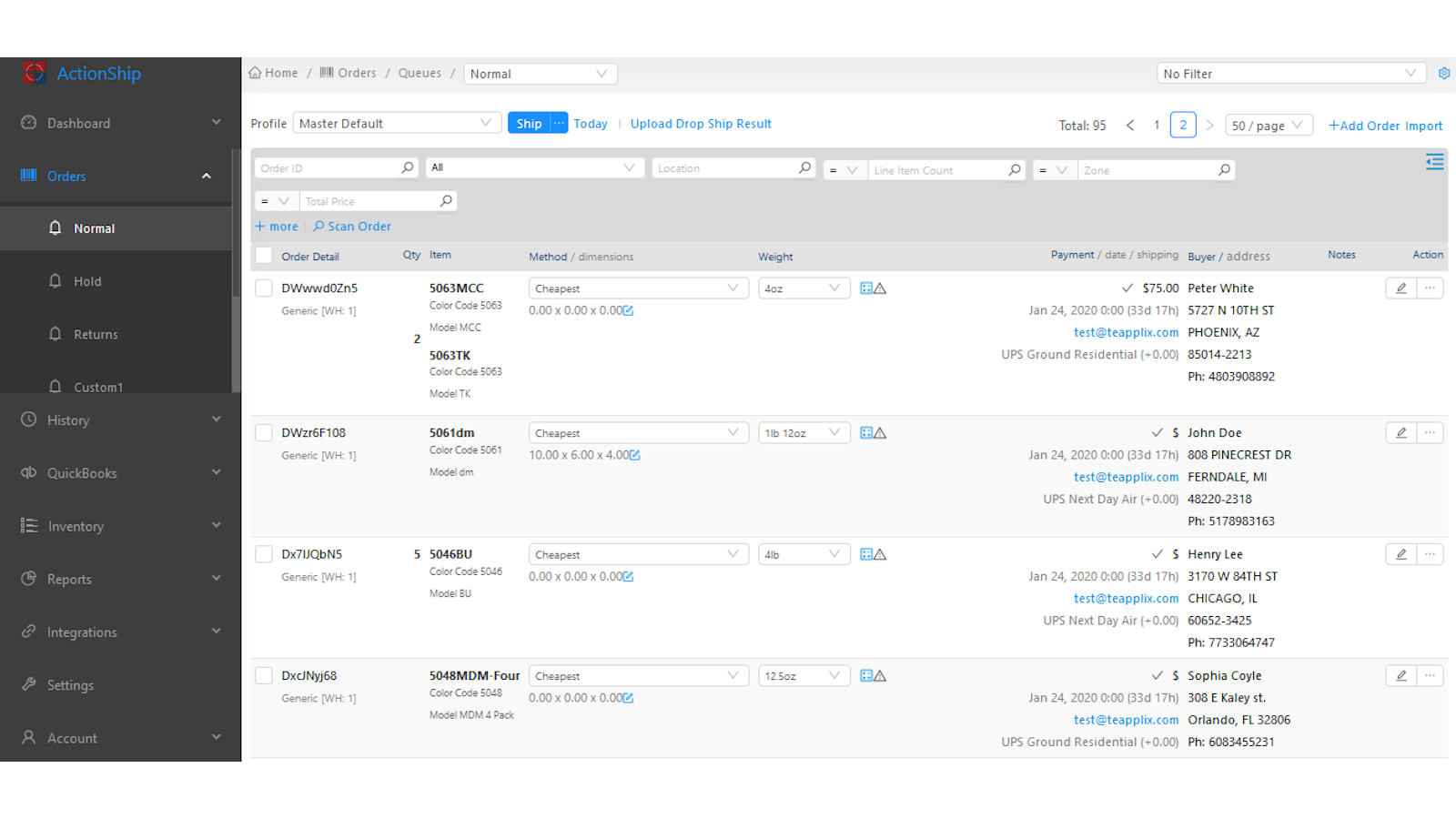 screenshot of ActionShip