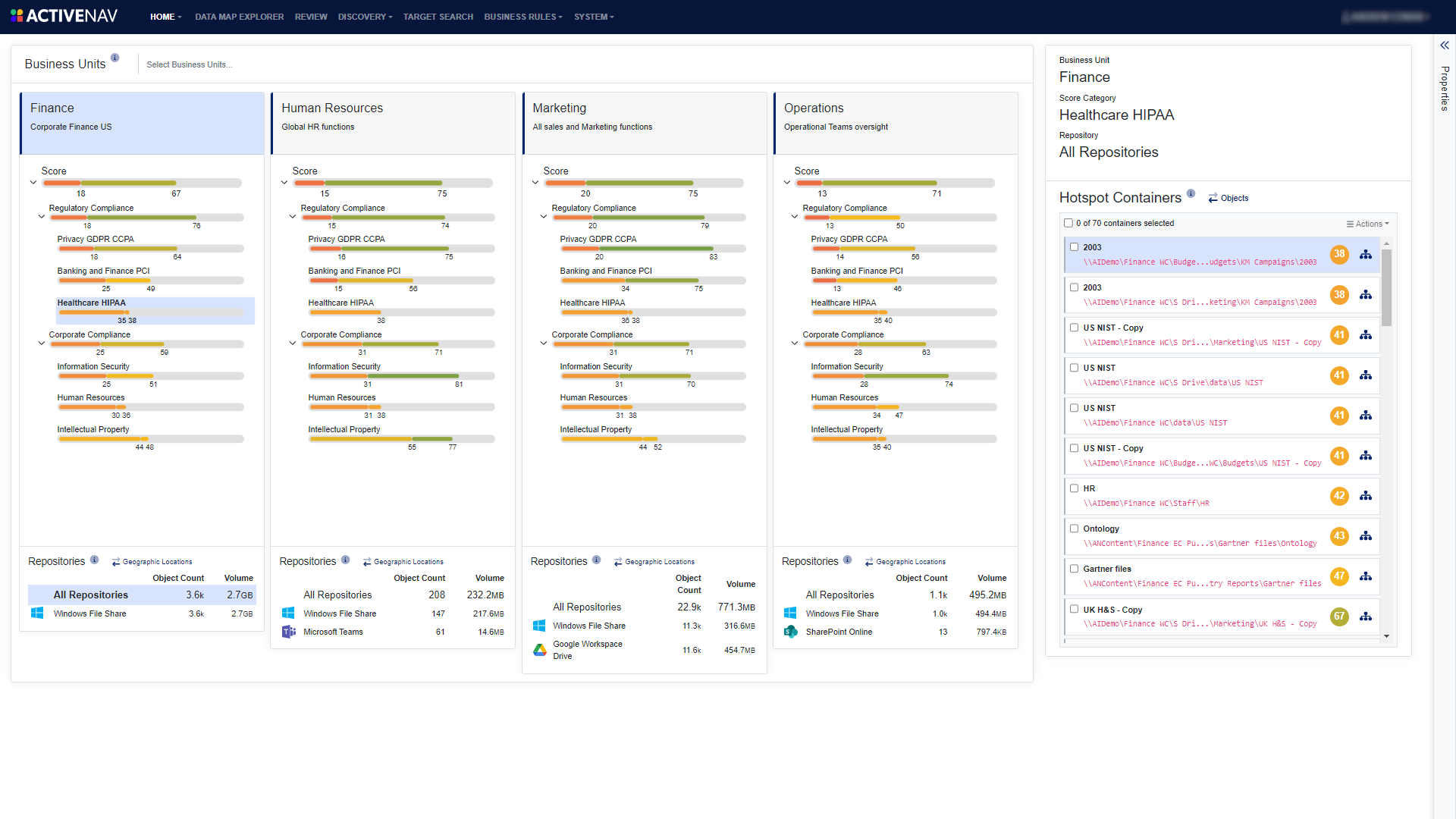 screenshot of ActiveNav