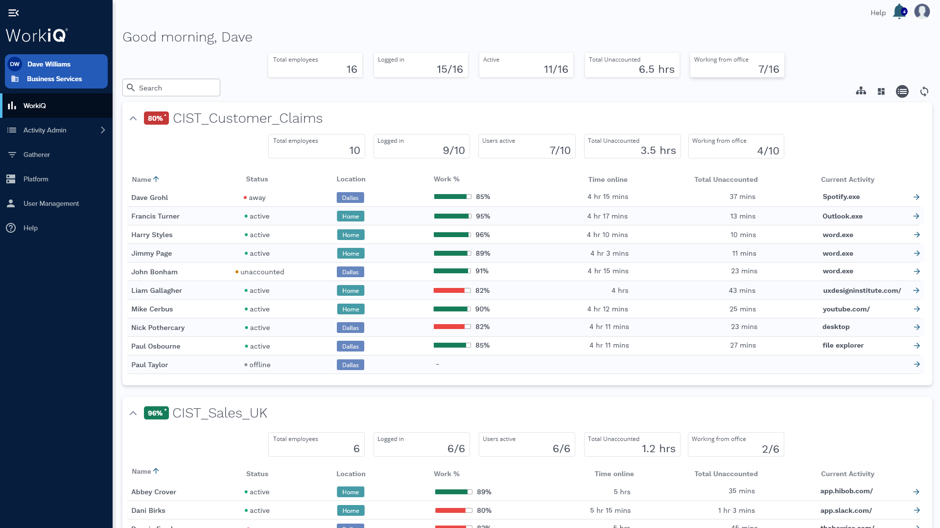 screenshot of ActiveOps