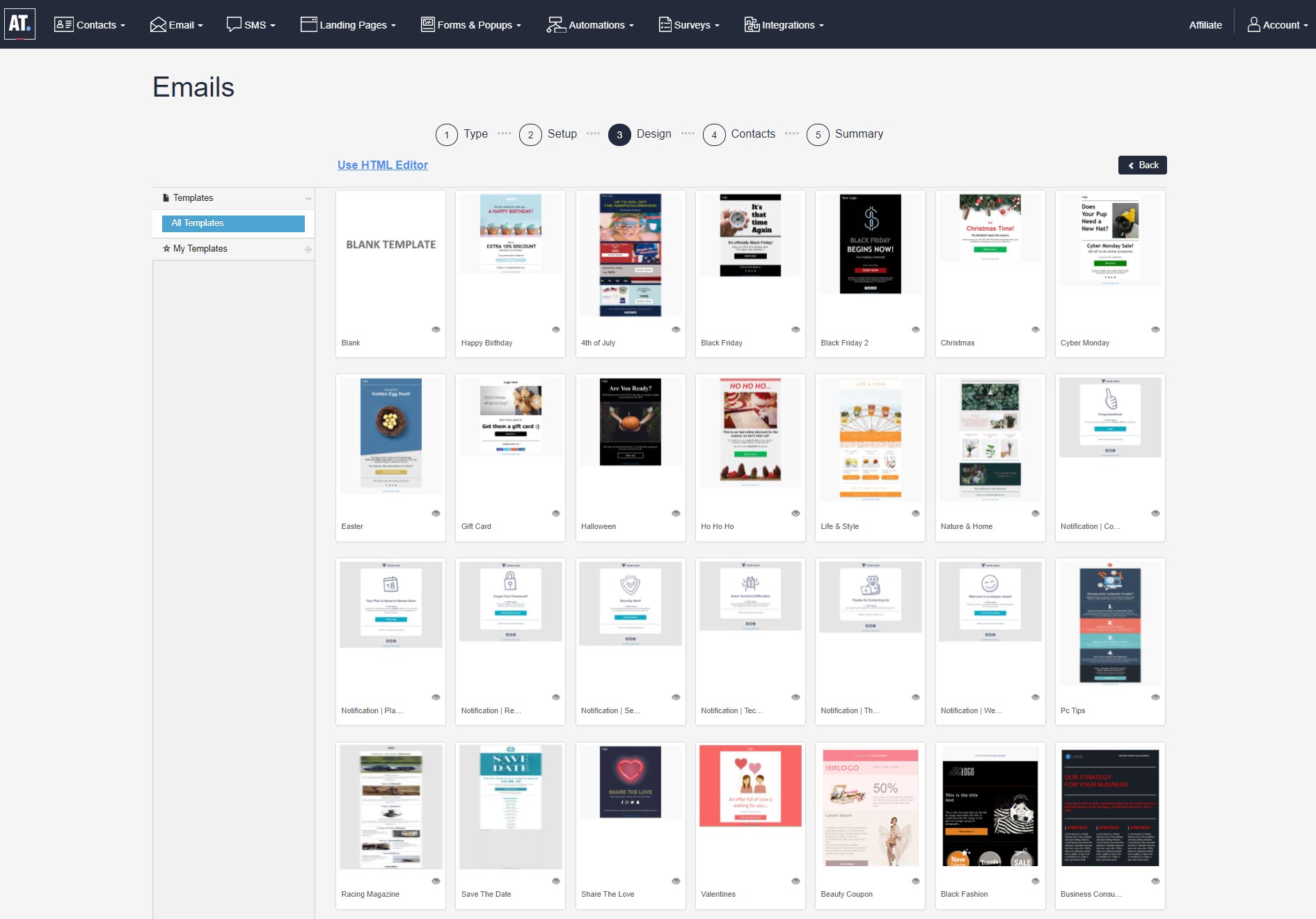 screenshot of ActiveTrail