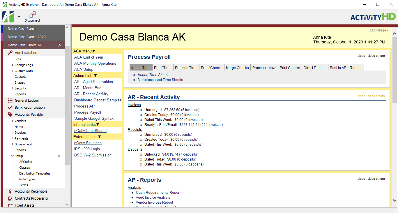 screenshot of ActivityHD