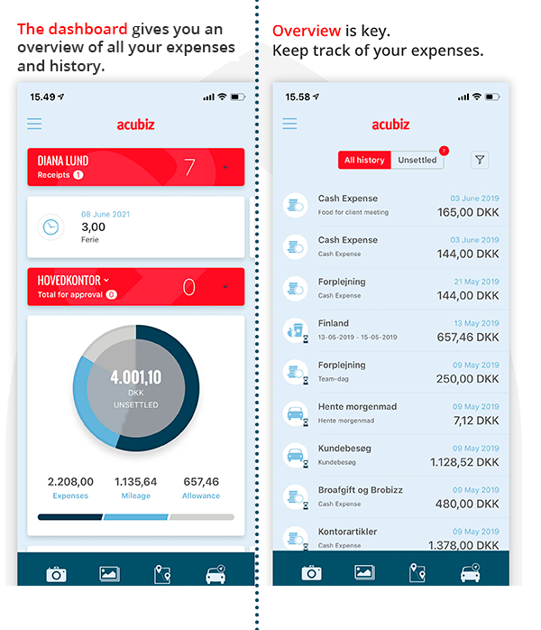 screenshot of Acubiz