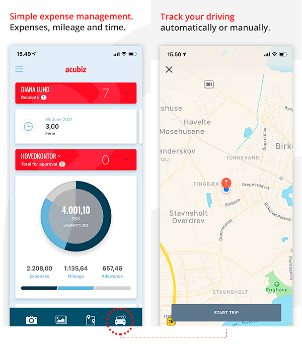 screenshot of Acubiz