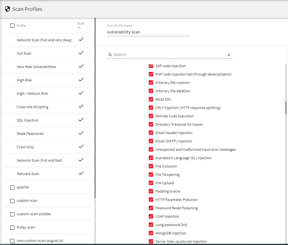 screenshot of Acunetix