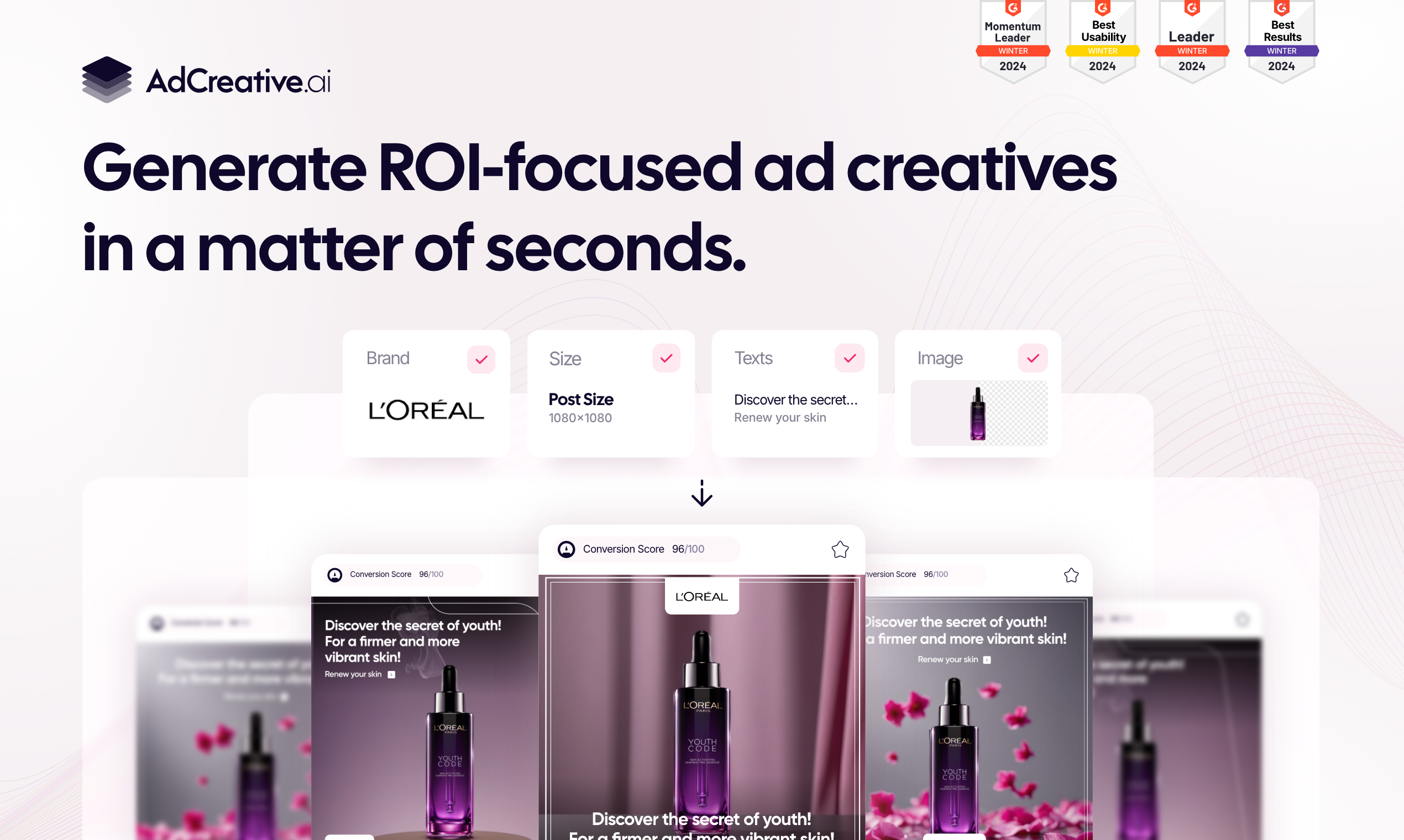 screenshot of AdCreative.ai