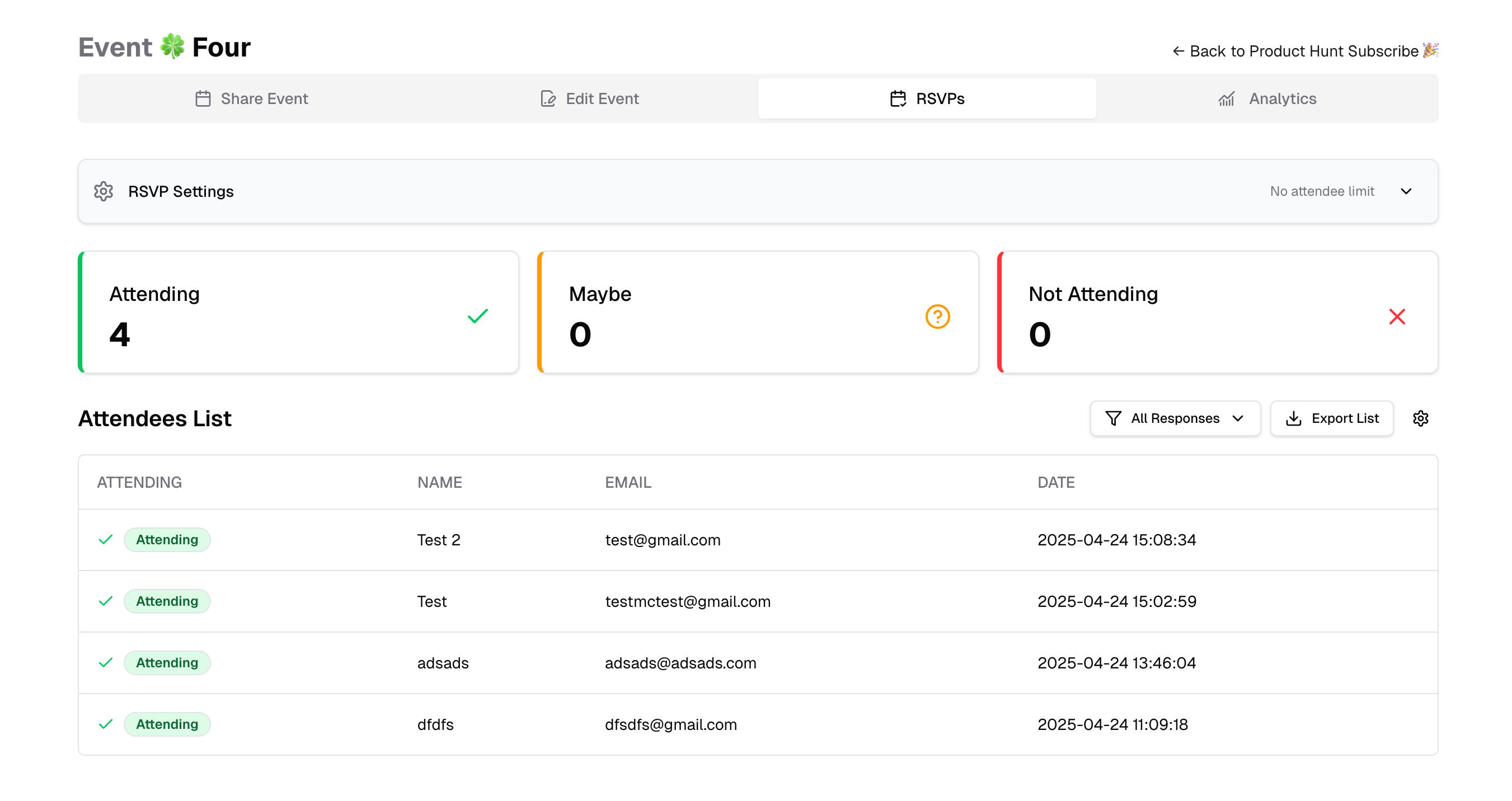 screenshot of AddCal