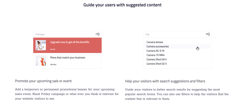 screenshot of AddSearch
