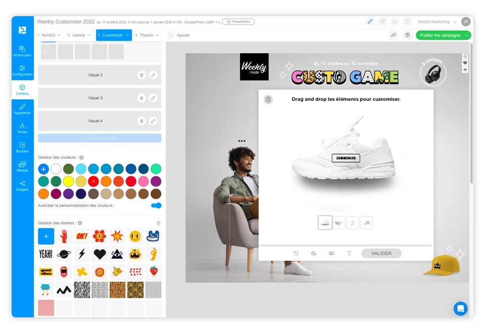 screenshot of Adictiz