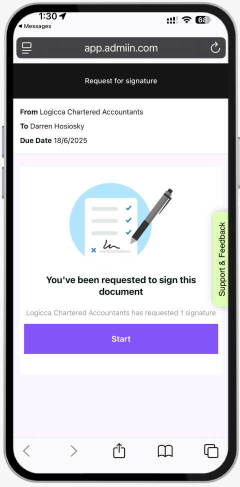 screenshot of Admiin