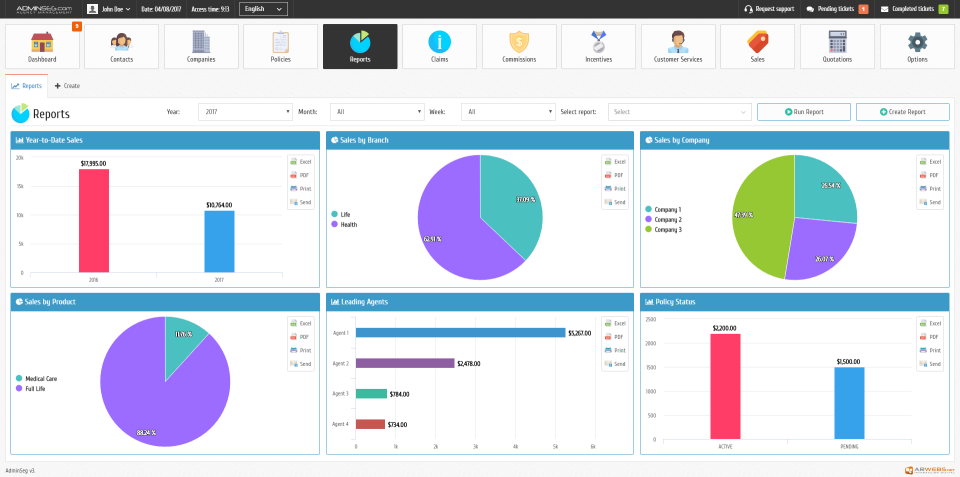 screenshot of AdminSeg
