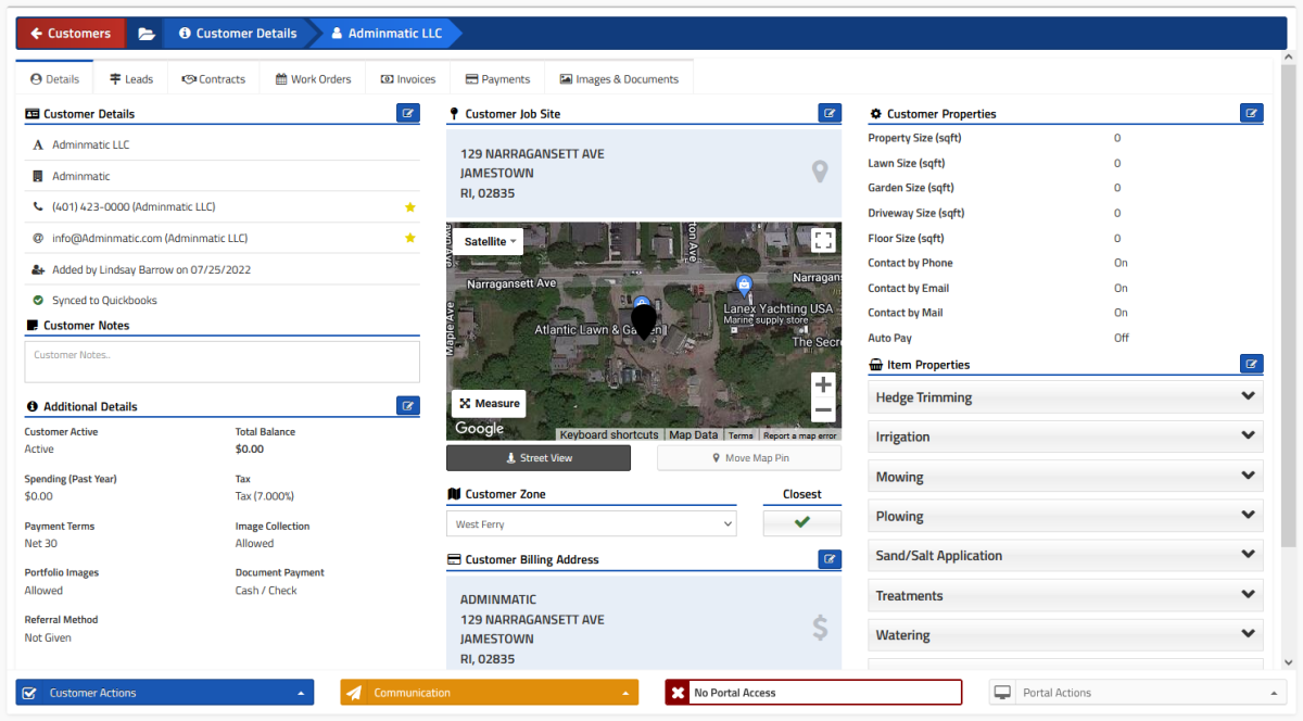 screenshot of Adminmatic