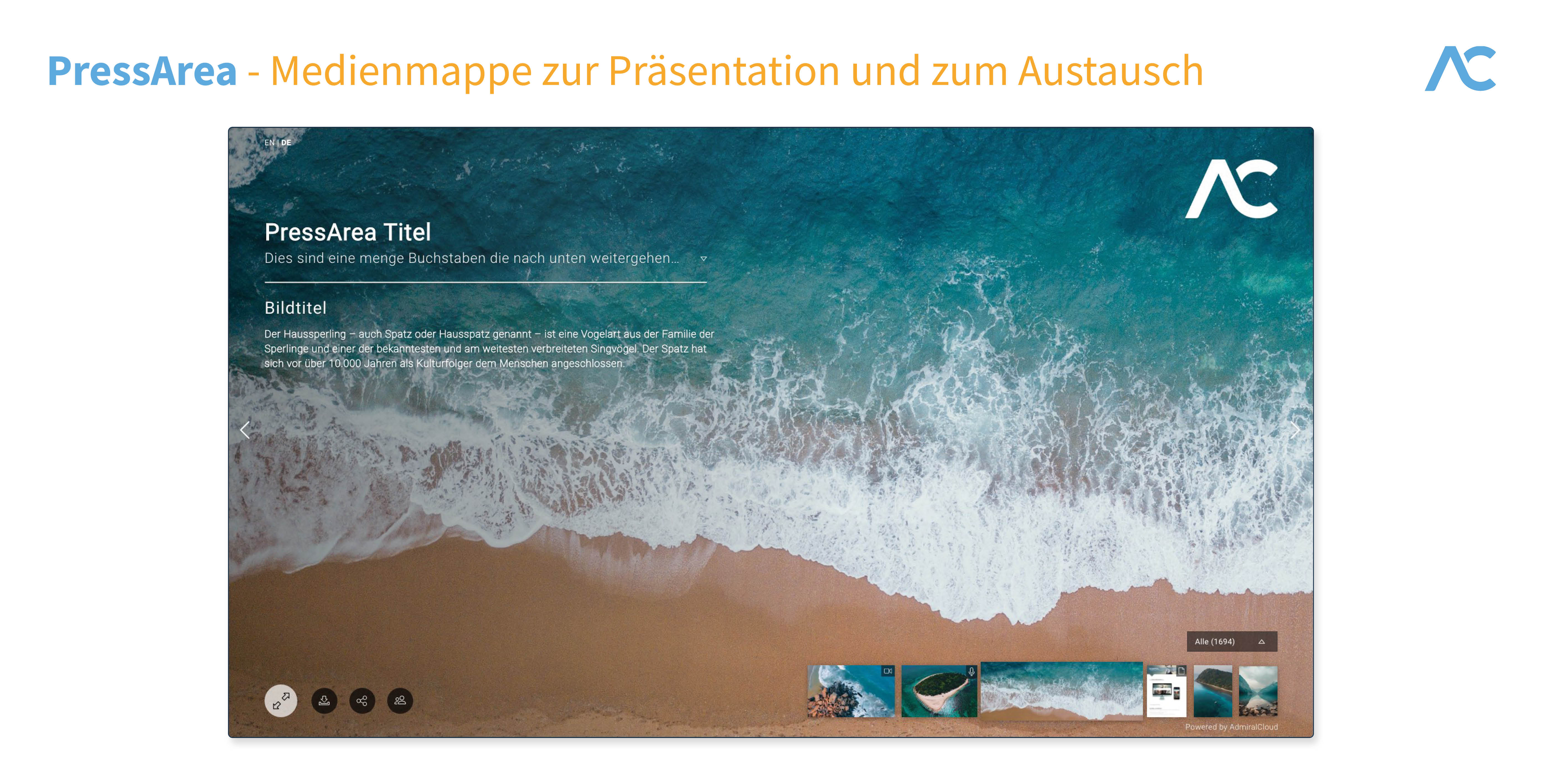 screenshot of AdmiralCloud