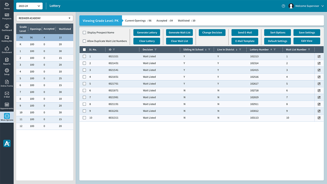 screenshot of AdmissionsPlus