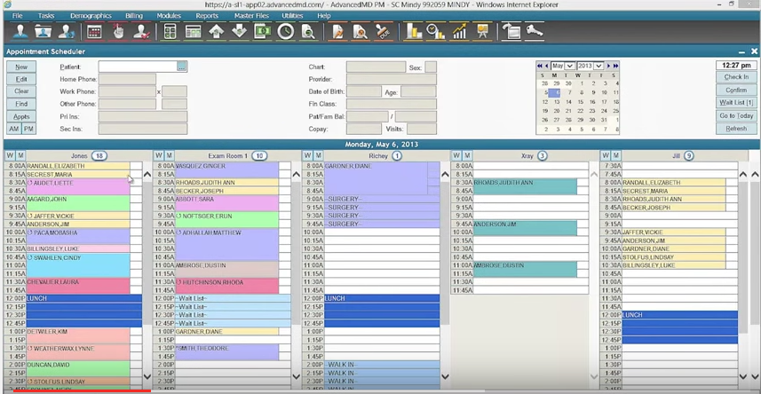 screenshot of AdvancedScheduling