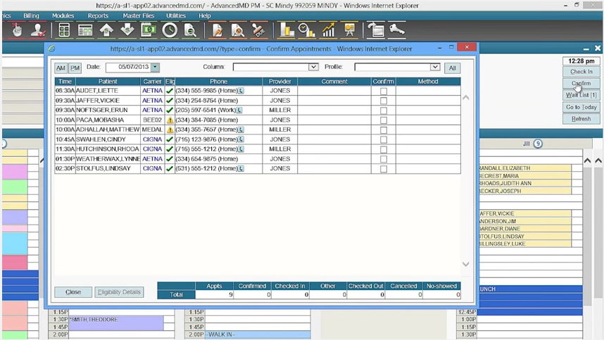 screenshot of AdvancedScheduling