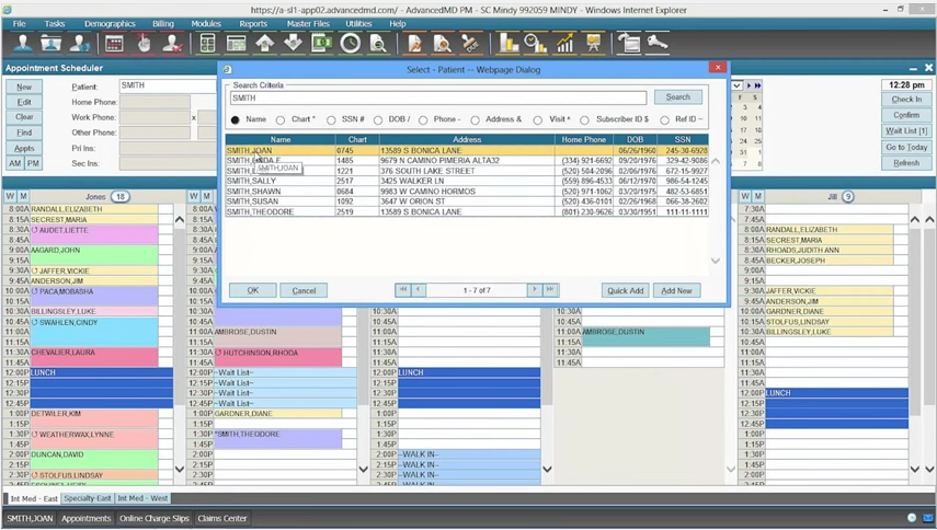 screenshot of AdvancedScheduling