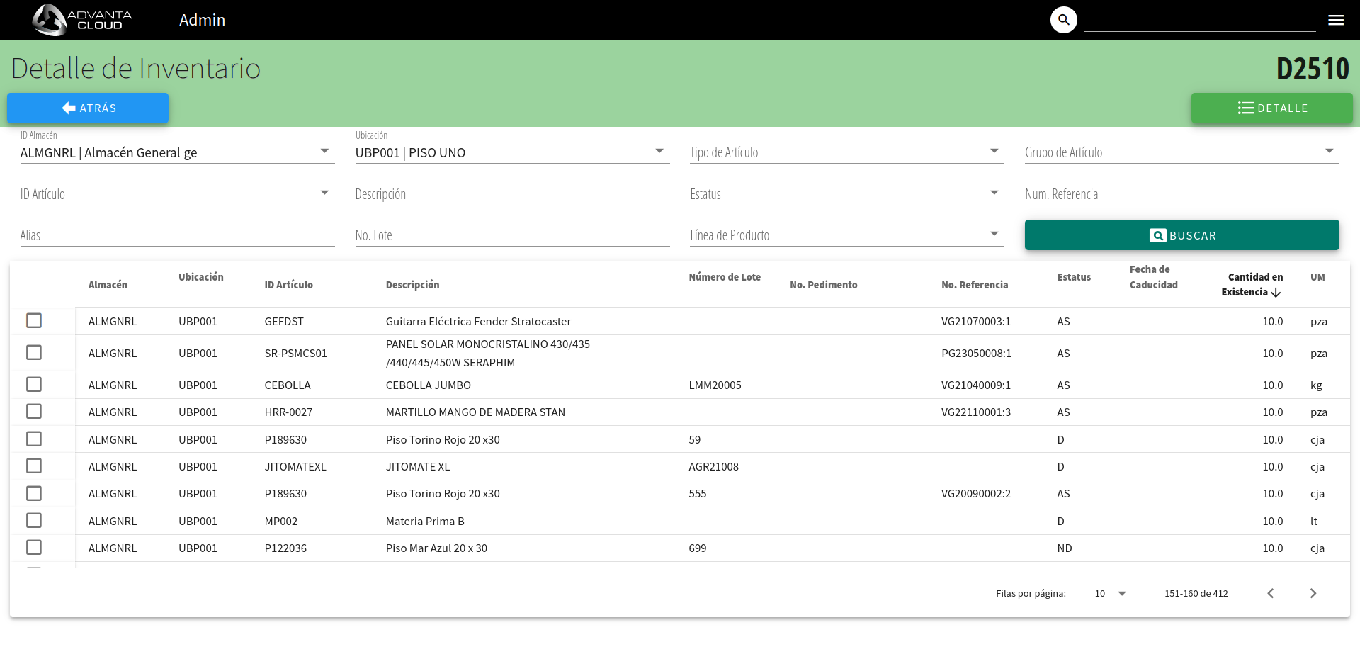 screenshot of AdvantaCLOUD